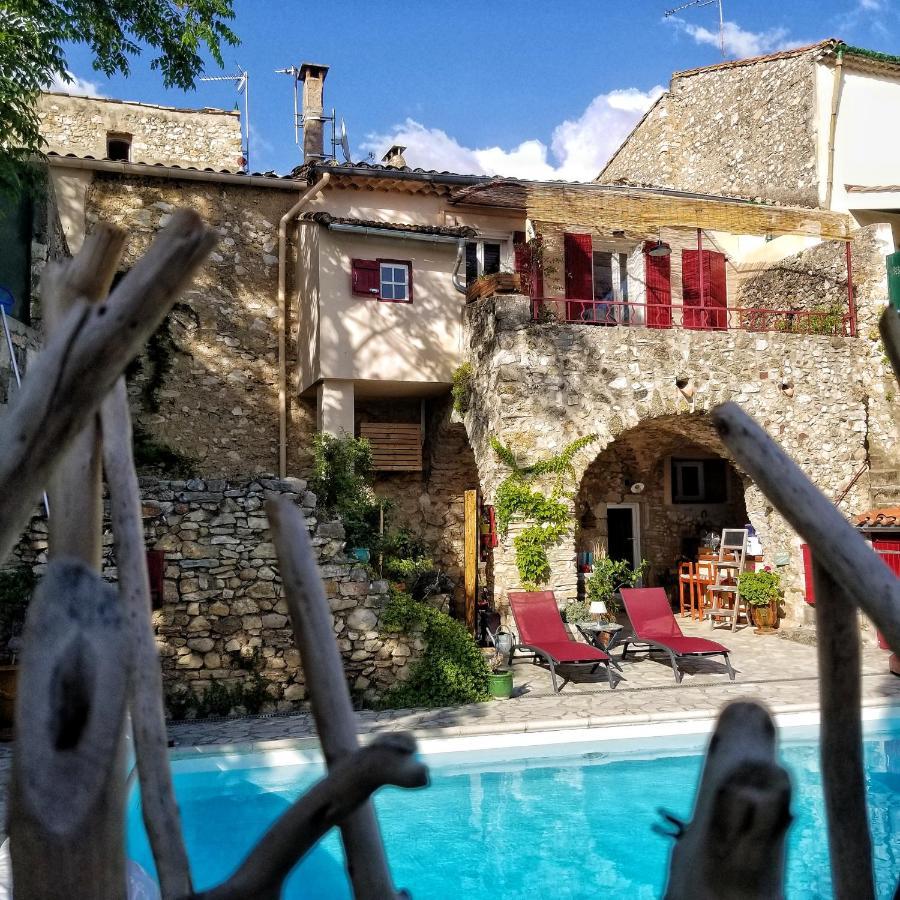 La Dolce Vita - Studio Dans Propriete Avec Piscine Montpeyroux  Bagian luar foto
